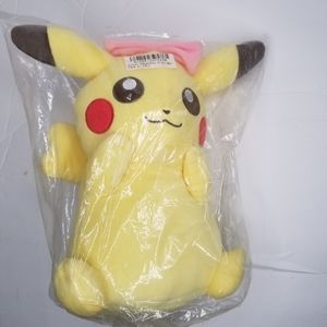 POKEMON GIRLY PIKACHU WITH PINK BOW PLUSH STUFF TOY BRAND NEW WITH TAG.
